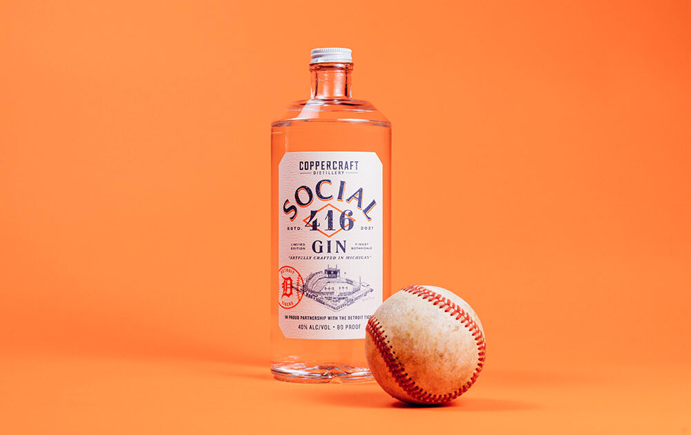 Coppercraft Distillery Releases Gin in Partnership with Detroit Tigers