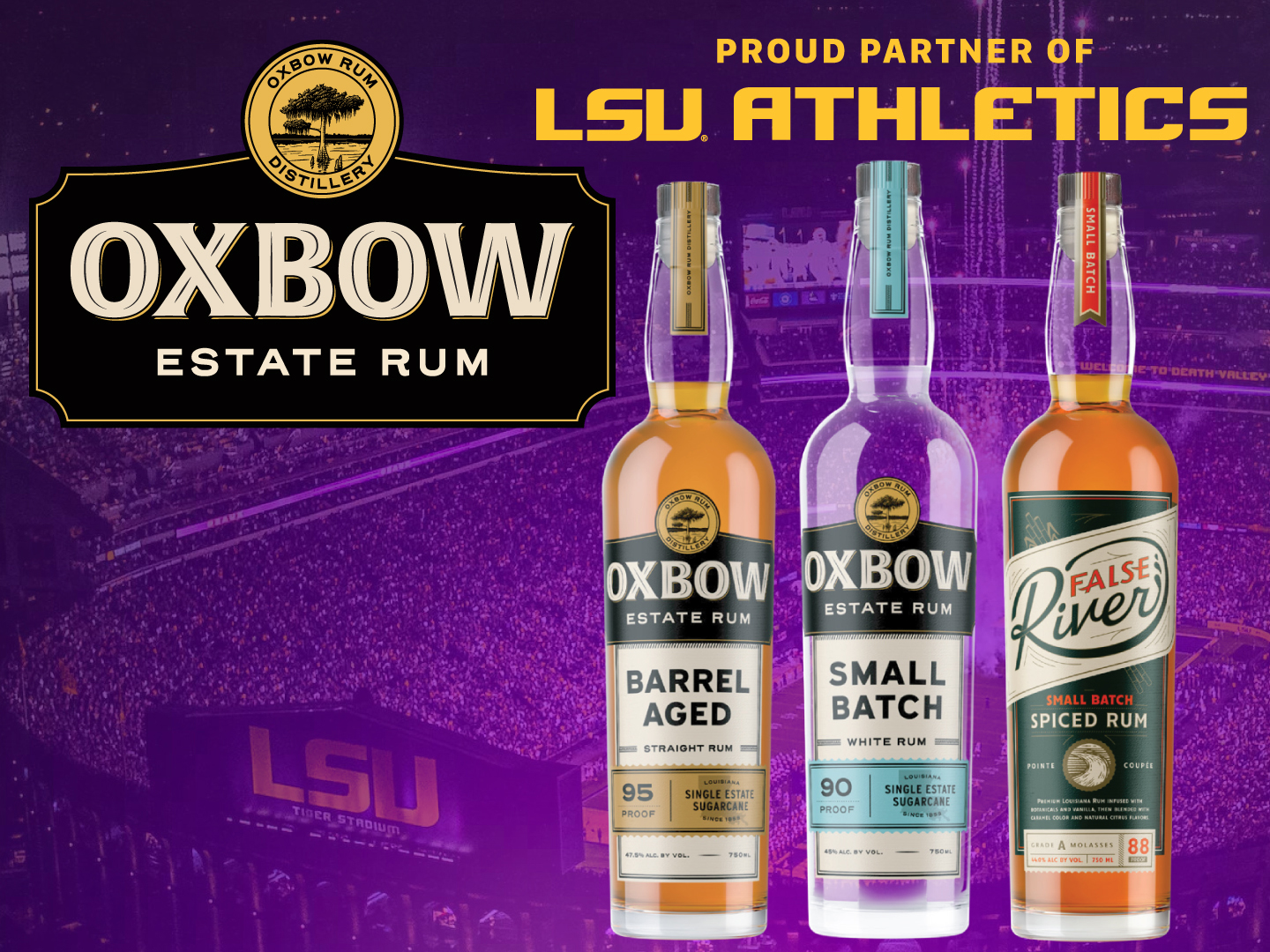 Oxbow Rum Distillery Named Official Rum of LSU Athletics Craft